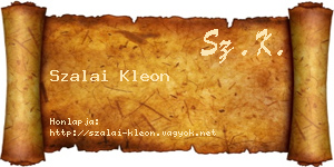 Szalai Kleon névjegykártya